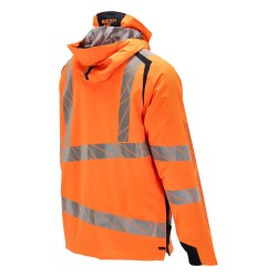 Kurtka MASCOT ACCELERATE SAFE breathable - wind- and waterproof - two-toned hi-vis orange/dark navy
