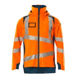 Kurtka MASCOT ACCELERATE SAFE breathable - wind- and waterproof - two-toned hi-vis orange/dark petroleum