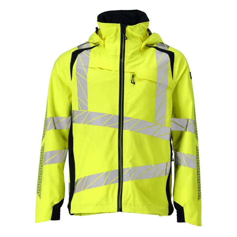 Kurtka MASCOT ACCELERATE SAFE breathable - wind- and waterproof - two-toned hi-vis yellow/dark navy