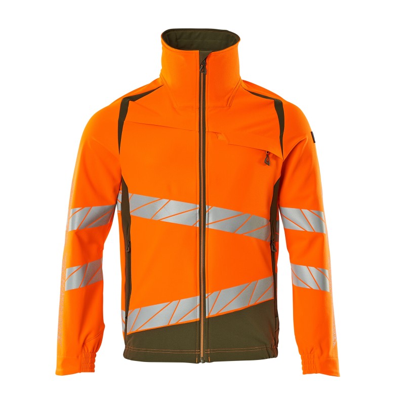 Kurtka MASCOT ACCELERATE SAFE ULTIMATE STRETCH - hi-vis orange/moss green
