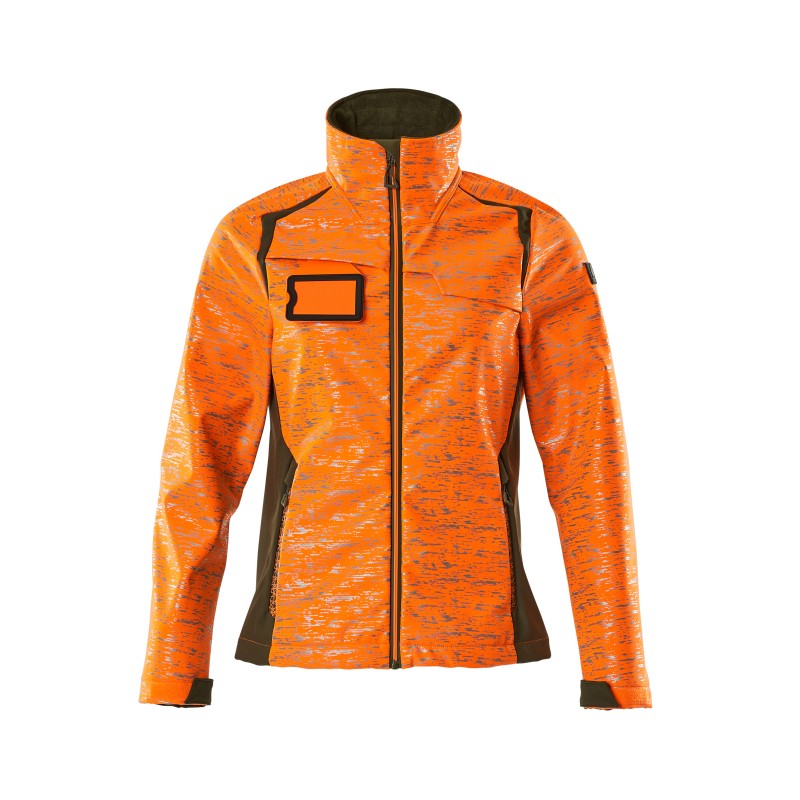 Kurtka softshell MASCOT ACCELERATE SAFE Ladies fit - hi-vis orange/moss green